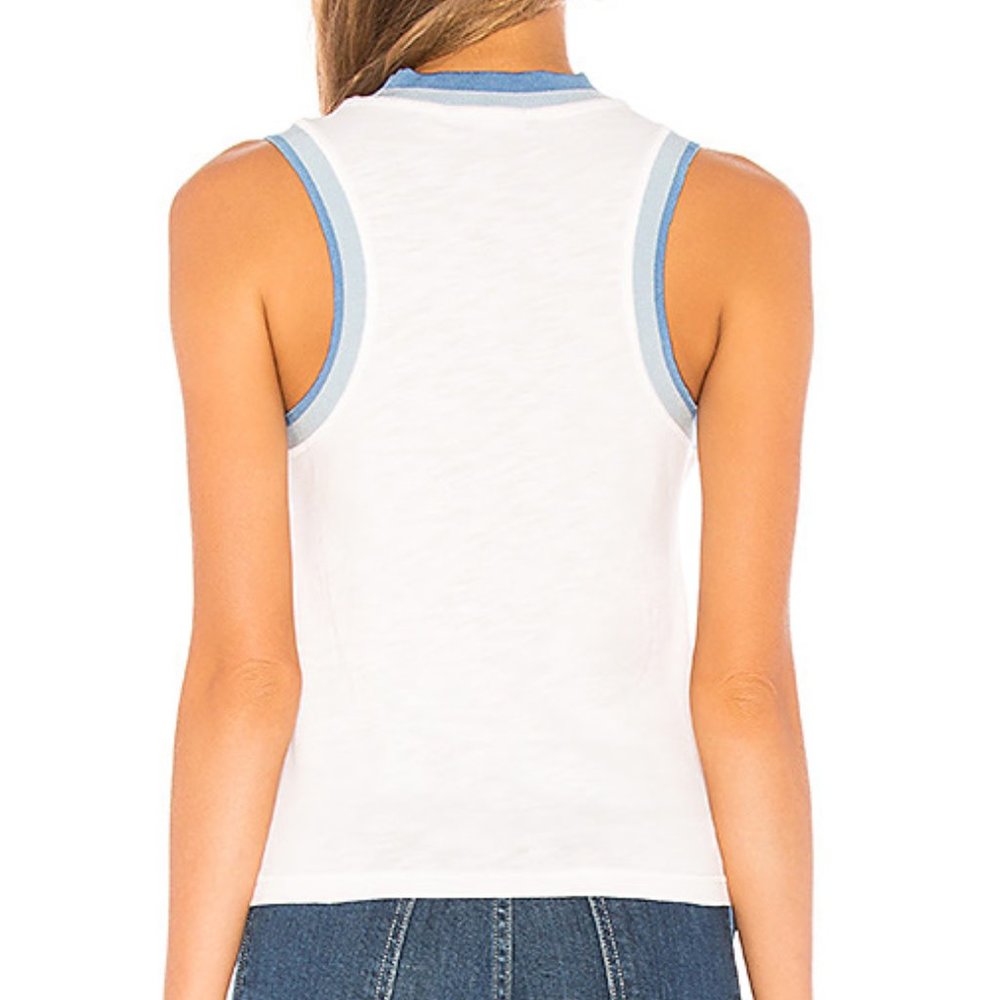 RAG & BONE Jolie White Sleeveless Tank Top - Picture 5 of 8